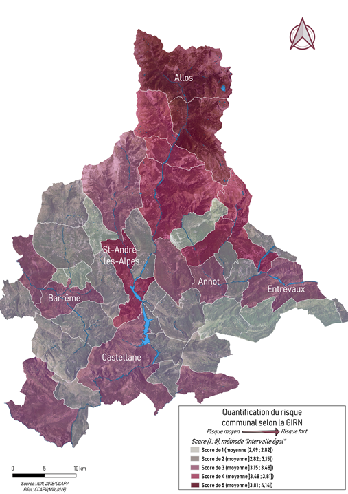 Quantification du risque communal selon la GIRN
